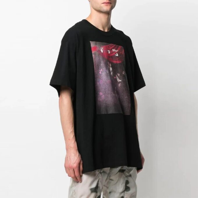Estampado de flechas, pantalones cortos, manga corta, negro