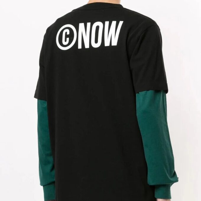 Estampado de letras en negro