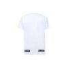 Estampado de logotipo a rayas, pantalones cortos, versión estándar, blanco