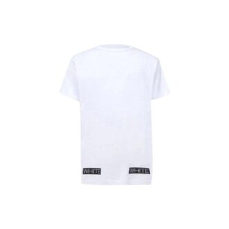 Estampado de logotipo a rayas, pantalones cortos, versión estándar, blanco