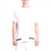 Estampado de logotipo a rayas, pantalones cortos, versión estándar, blanco