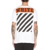 Estampado de logotipo a rayas, pantalones cortos, versión estándar, blanco