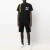 Estampado en el pecho, manga corta, negro