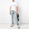 Estampado en el pecho, manga corta, versión estándar, blanco