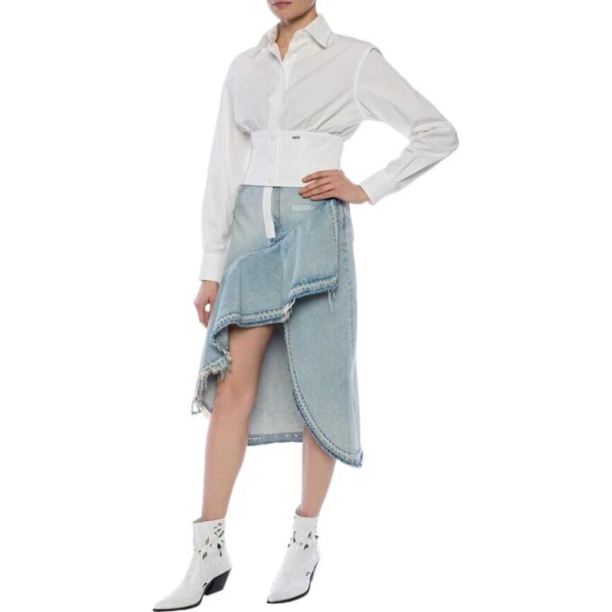 Falda asimétrica de Denim Off-White «Blue»