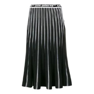 Falda de punto plisada Off-White «Negro»