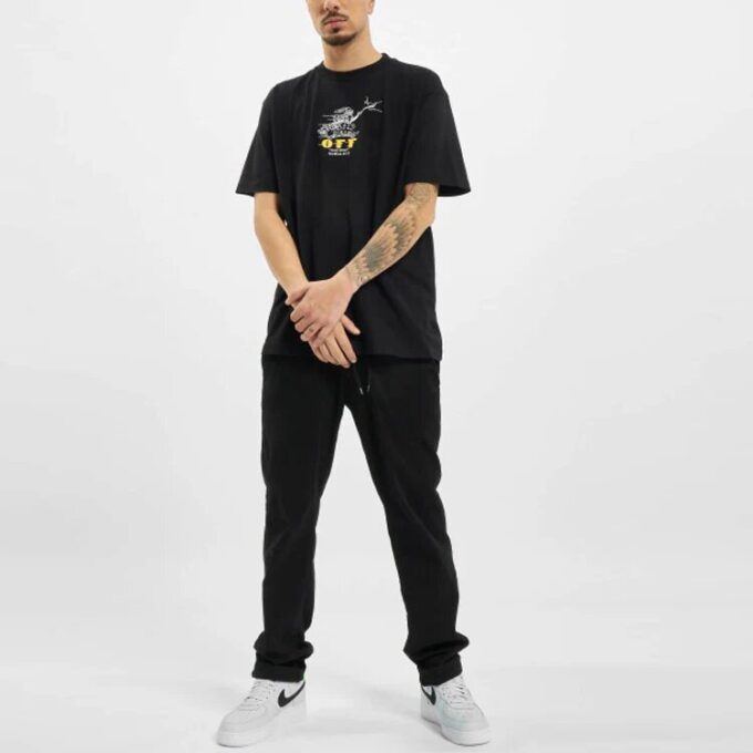 Freewizard Pattern Pantalones Cortos Corte holgado Negro