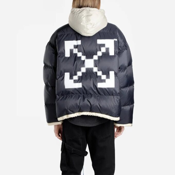 FW19 Chaqueta acolchada con cremallera Scaffolding Arrow para hombre, azul