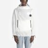 FW19 Chaqueta con capucha y estampado para hombre, blanca