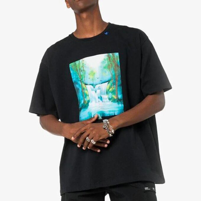 FW19 Waterfall S/S Over Tee Negro Multicolor