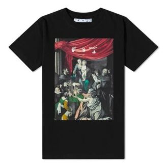 FW20 Camiseta de manga corta ajustada con estampado de Caravaggio en Pantalones Cortos