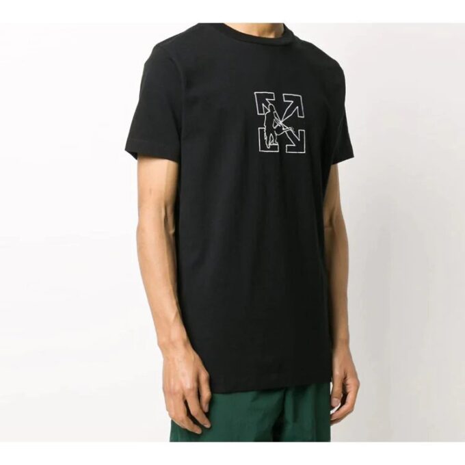FW20 Camiseta de manga corta con bordado «Worker» en Pantalones Cortos