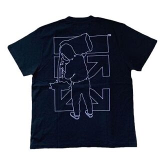 FW20 Camiseta de manga corta con motivo de trabajadores en Pantalones Cortos