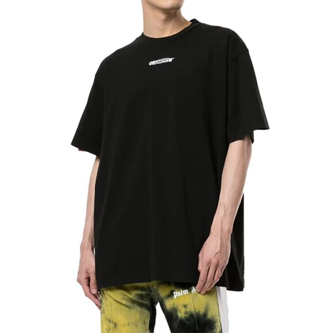 FW20 Camiseta de manga corta con motivo de trabajadores en Pantalones Cortos