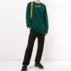 FW20 Camiseta de manga larga para hombre con estampado de logotipo de graffiti, verde