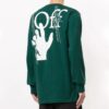 FW20 Camiseta de manga larga para hombre con estampado de logotipo de graffiti, verde