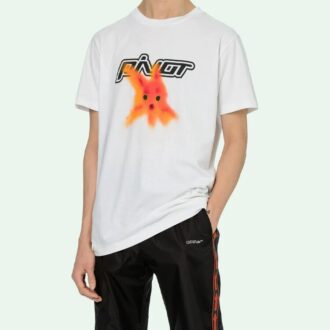 FW20 Camiseta de pantalones cortos con estampado de peces de colores