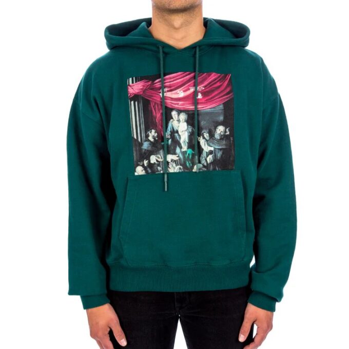FW20 Caravaggio Jersey holgado con capucha para hombre Verde