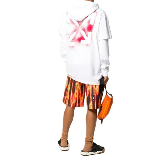 FW20 Estampado de flechas con mangas superpuestas