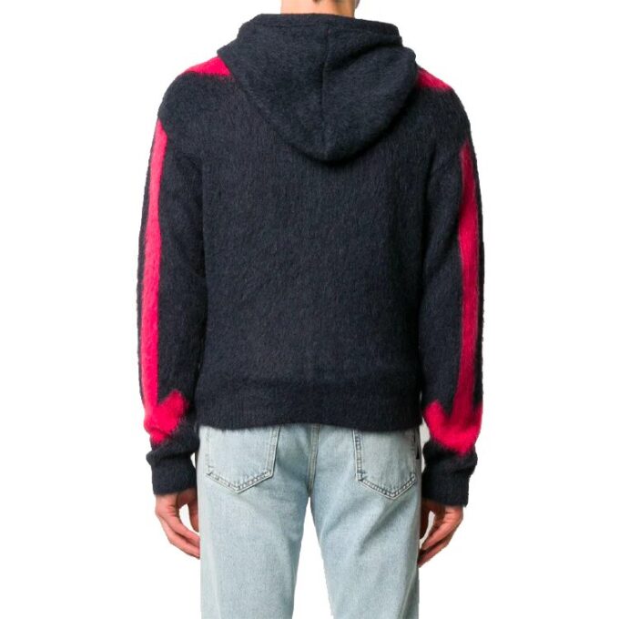 FW20 Fuzzy Arrows Jersey con capucha y manga larga para hombre Negro