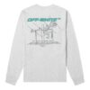 FW20 Jersey con estampado de logotipo pintado a mano para hombre, gris