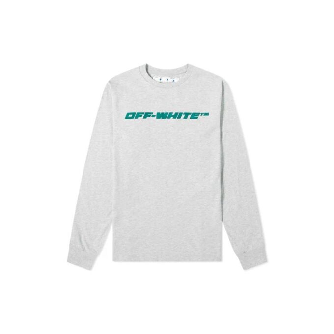 FW20 Jersey con estampado de logotipo pintado a mano para hombre, gris
