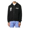 FW20 Kiss 21 Chaqueta con capucha y cremallera estampada para hombre, color negro