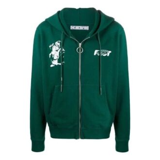 FW20 Kiss 21 Chaqueta con capucha y cremallera para hombre Verde