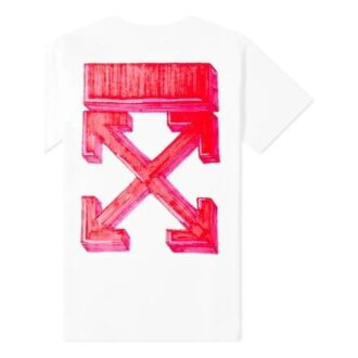 FW20 Marker Arrow Rojo con flecha estampada para hombre, blanco