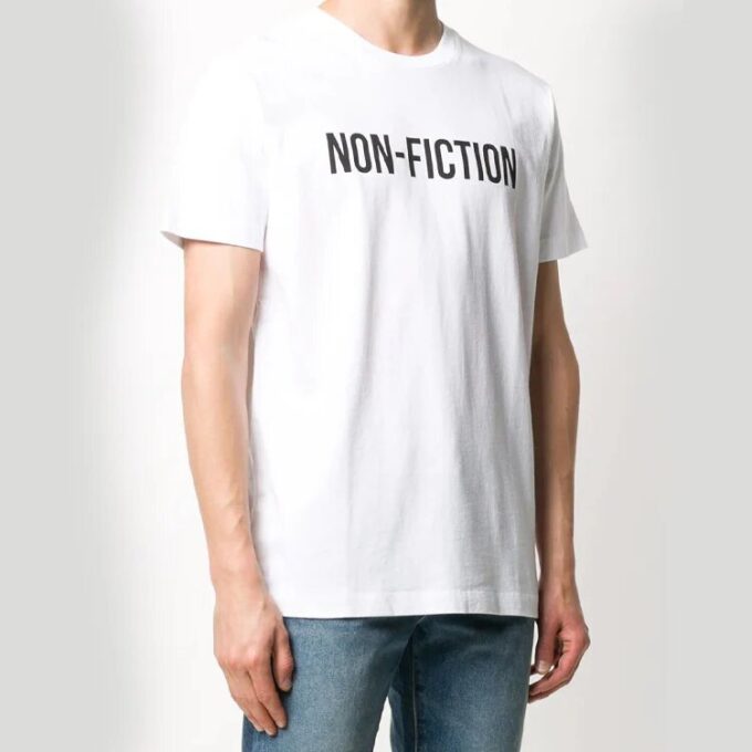 FW20 Non-Fiction estampada para hombre, blanca