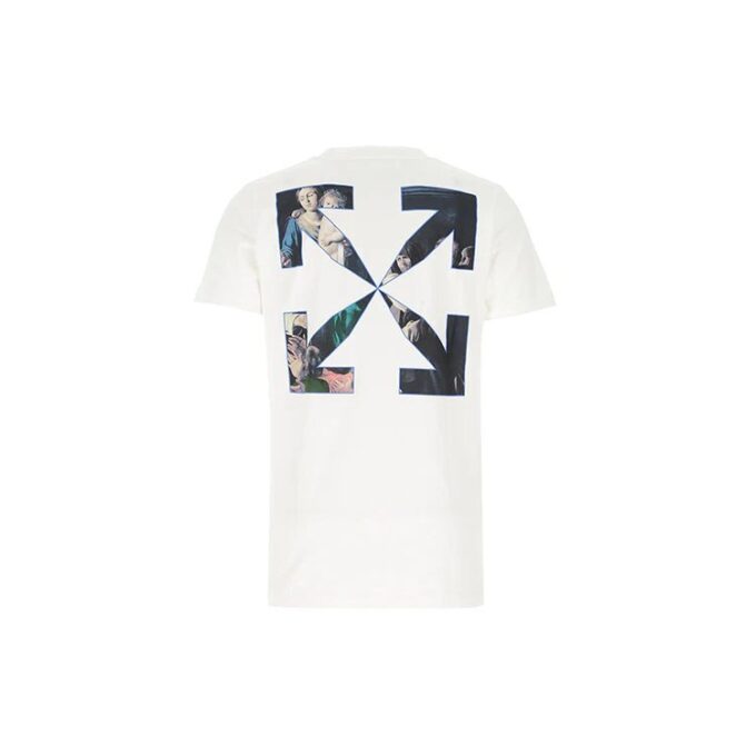 FW20 Sudadera blanca para hombre con estampado de Caravaggio