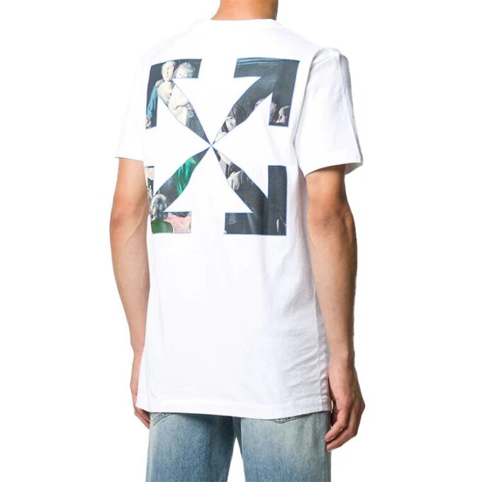 FW20 Sudadera blanca para hombre con estampado de Caravaggio