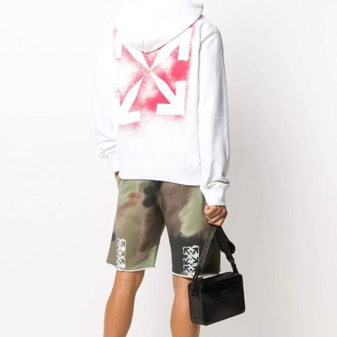 FW20 Sudadera con capucha y estampado de Arrows para hombre, color blanco