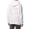 FW20 Sudadera con capucha y estampado de flechas para hombre, gris