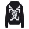 FW20 Sudadera con capucha y estampado de peces Pivot para hombre, negro