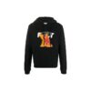FW20 Sudadera con capucha y estampado de peces Pivot para hombre, negro