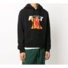 FW20 Sudadera con capucha y estampado de peces Pivot para hombre, negro