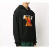 FW20 Sudadera con capucha y estampado de peces Pivot para hombre, negro