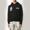 FW20 Sudadera con capucha y estampado Kissing para hombre, color negro