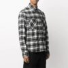 FW21 Camisa de manga larga con estampado de cuadros y flechas grandes, versión negra