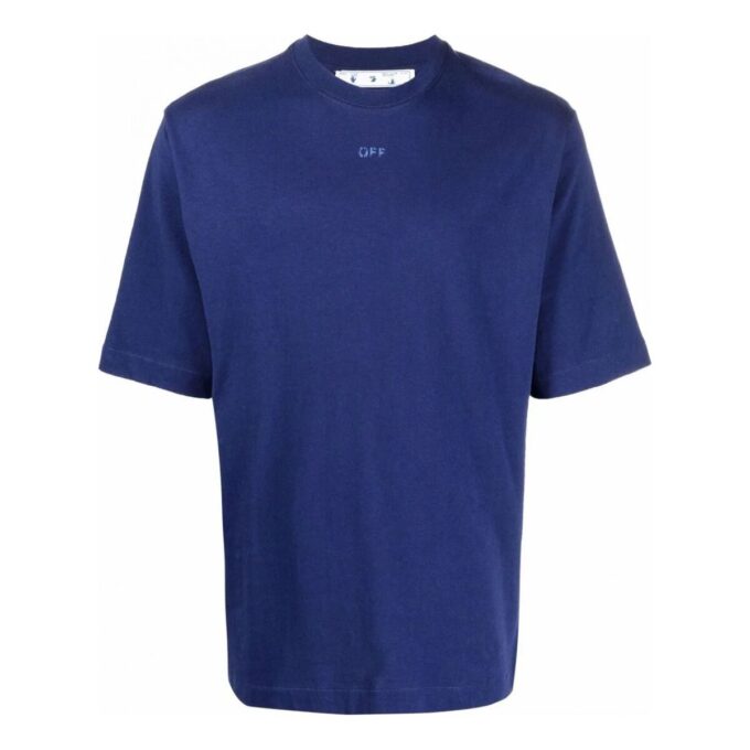 FW21 Camiseta azul de manga corta oversize con flecha de goma en Pantalones Cortos