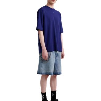 FW21 Camiseta azul de manga corta oversize con flecha de goma en Pantalones Cortos FW21 Camiseta azul de manga corta oversize con flecha de goma en Pantalones Cortos