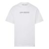 FW21 Camiseta blanca de corte holgado, cuello redondo y pantalones cortos con estampado de pintura