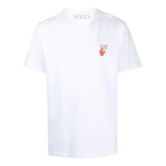 FW21 Camiseta blanca de manga corta con logo alfabético, versión estándar