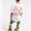 FW21 Camiseta blanca de manga corta con logo alfabético, versión estándar