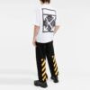 FW21 Camiseta de algodón Arrow de cuello redondo, pantalones cortos y corte ajustado, color blanco