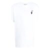 FW21 Camiseta de manga corta con cuello redondo y estampado del logotipo, versión holgada, blanco