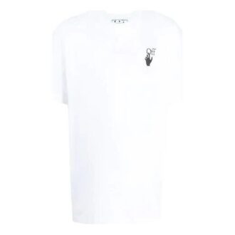 FW21 Camiseta de manga corta con cuello redondo y estampado del logotipo, versión holgada, blanco FW21 Camiseta de manga corta con cuello redondo y estampado del logotipo, versión holgada, blanco