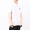 FW21 Camiseta de manga corta con cuello redondo y estampado del logotipo, versión holgada, blanco