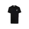 FW21 Camiseta de manga corta con diseño de flecha multicolor degradado, versión estándar, negro